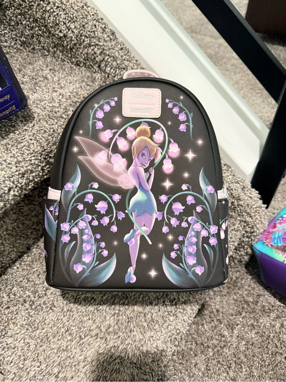 Loungefly Disney Tinker Bell Mini Backpack - Black & Lavender